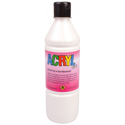 Fantasy Color Akrylmaling Primær Hvid 500ml - Kreativ DIY