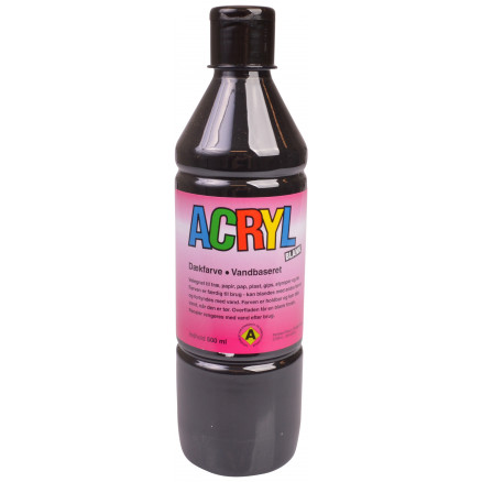 Fantasy Color Akrylmaling Primær Sort 500ml - Kreativ Maling