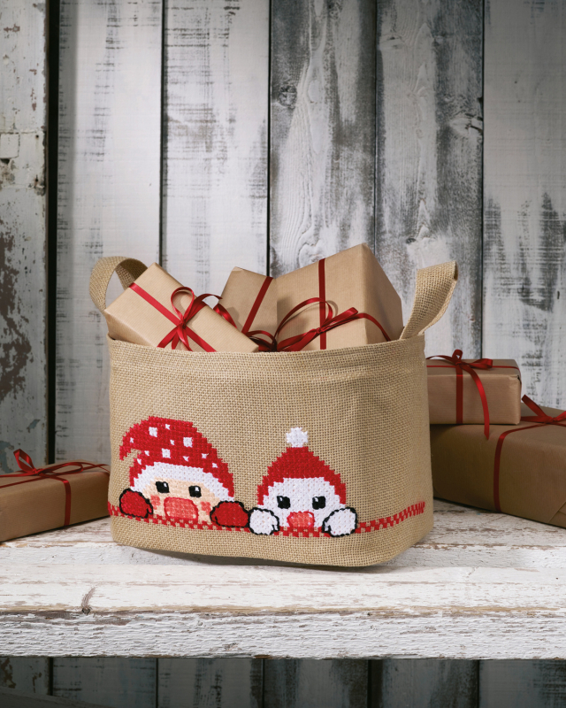Broderi Kit - Julekurv fra by Permin på tilbud!