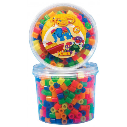 Hama Maxi Perler 8572 Neon Mix - 600 stk til kreativ leg
