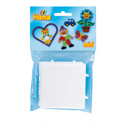 Hama Mini Samleplade Firkant Hvid 7x7cm - 2 stk.