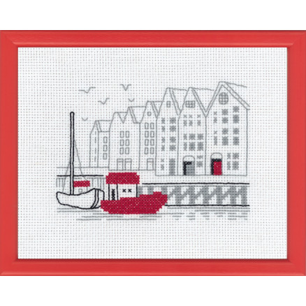 Permin Broderikit Aida Bergen 14x18 cm - Håndarbejde tilbud