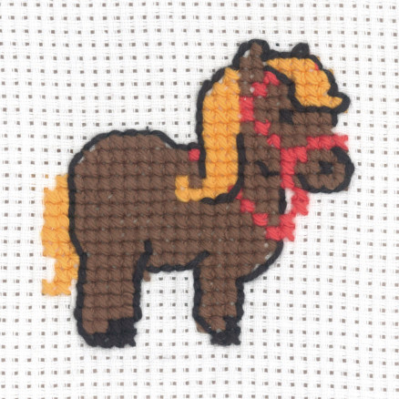 Permin Broderikit Aida Hest - 8x8 cm til Kreative Projekter