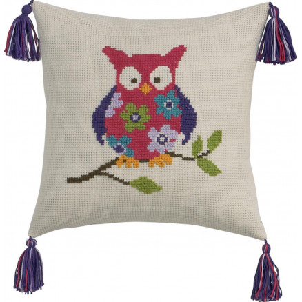 Permin Aida Broderikit til Uglepude 30x30 cm