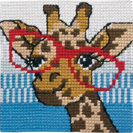 Permin Broderikit til Børn - Giraf 25x25cm