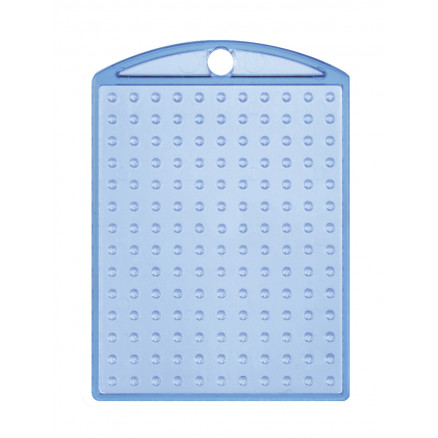 Pixelhobby Nøglering Medallion Transparent Blå 3x4cm