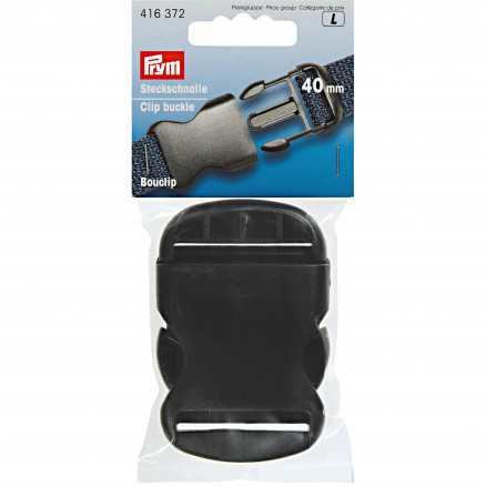Prym Klikspænde i Plastik - Sort 40mm - 1 stk