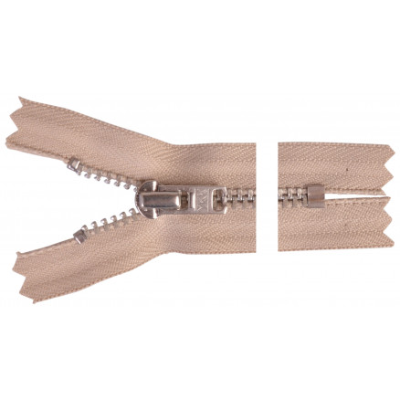 YKK Lynlås i Aluminium 12cm 4mm Beige - Godt Tilbud!