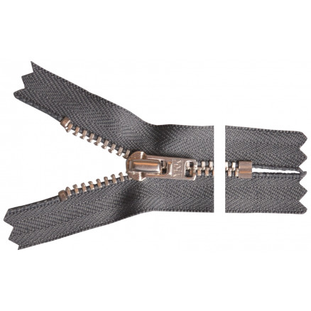 YKK Aluminium Lynlås 12cm 4mm Mørkegrå - Fantastisk tilbud!