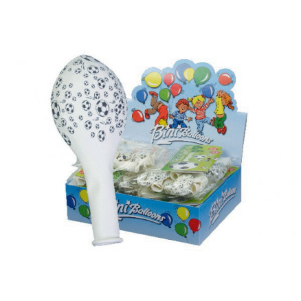 Bini Balloons Balloner Fodbold Hvid Ø29cm - 6 stk