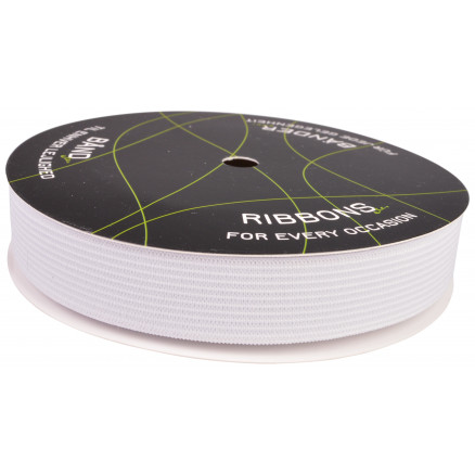 Elastik 20mm Hvid - 5m