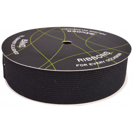 Elastik 30mm Sort - 5m