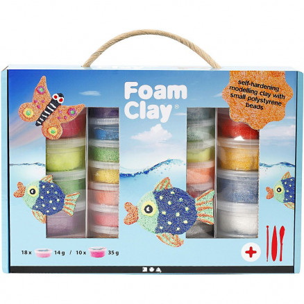 Foam ClayÂ® gaveæske, ass. farver, 1 sæt