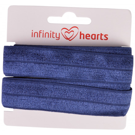 Infinity Hearts Foldeelastik 20mm 370 Marineblå - 5m