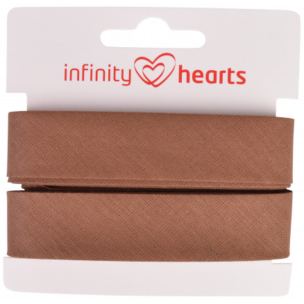 Infinity Hearts Skråbånd Bomuld 40/20mm 16 Brun - 5m