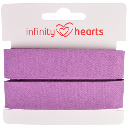 Infinity Hearts Skråbånd Bomuld 40/20mm 33 Lilla - 5m