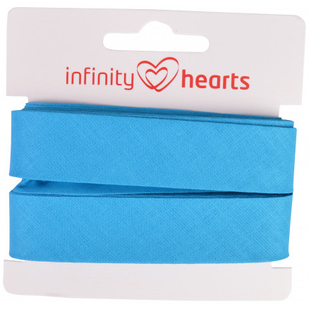 Infinity Hearts Skråbånd Bomuld 40/20mm 52 Turkis - 5m