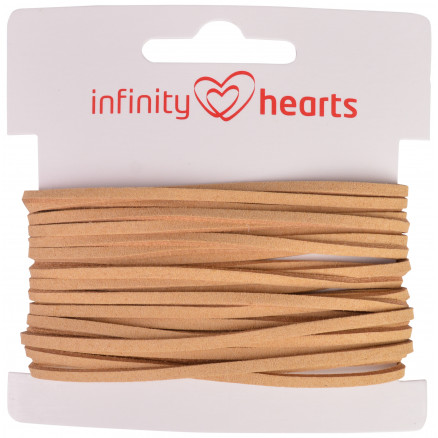 Infinity Hearts Snor Alcantara 2mm 04 Lysebrun - 5m