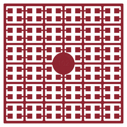 Pixelhobby Midi Perler 102 Bordeaux Rød 2x2mm - 140 pixels
