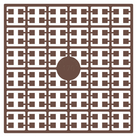 Pixelhobby Midi Perler 170 Ekstra Mørkebrun 2x2mm - 140 pixels