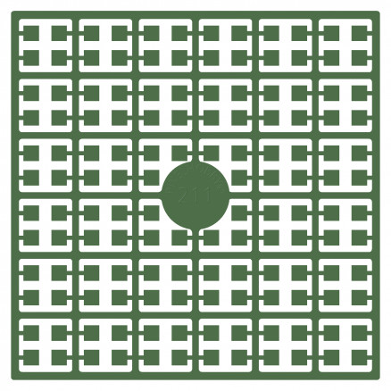 Pixelhobby Midi Perler 211 Mørk Jade Grøn 2x2mm - 140 pixels