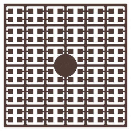 Pixelhobby Midi Perler 230 Ekstra mørk hudfarve 2x2mm - 140 pixels