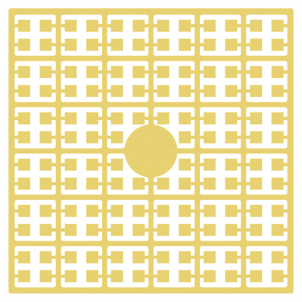 Pixelhobby Midi Perler 240 Ekstra lys Guld 2x2mm - 140 pixels