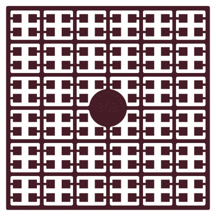 Pixelhobby Midi Perler 303 Mørk Rød granat 2x2mm - 140 pixels