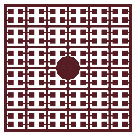 Pixelhobby Midi Perler 340 Ekstra mørk Granat 2x2mm - 140 pixels