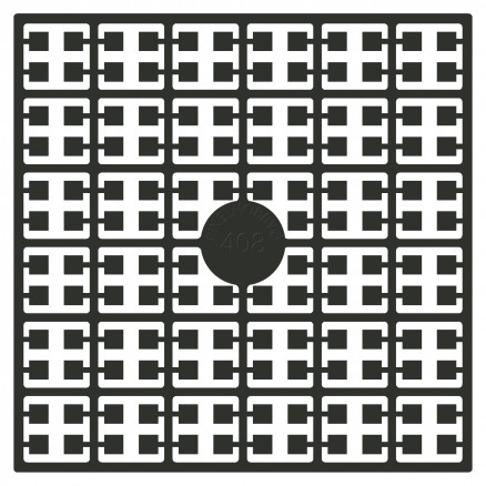 Pixelhobby Midi Perler 408 Ekstra mørk Gråbrun 2x2mm - 140 pixels