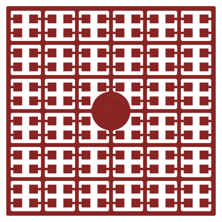 Pixelhobby Midi Perler 480 Ekstra mørk Terracotta 2x2mm - 140 pixels
