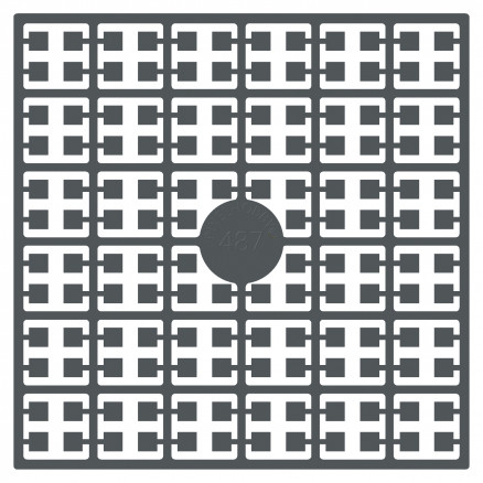 Pixelhobby Midi Perler 487 Meget Mørk Metalgrå 2x2mm - 140 pixels