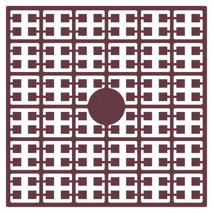 Pixelhobby Midi Perler 489 Ekstra mørk Støvet Lilla 2x2mm - 140 pixels