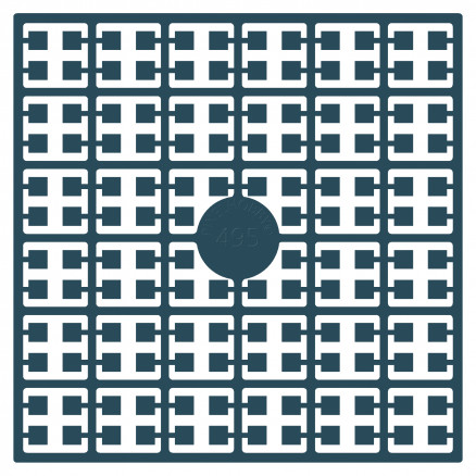 Pixelhobby Midi Perler 495 Ekstra mørk Turkis Blå 2x2mm - 140 pixels
