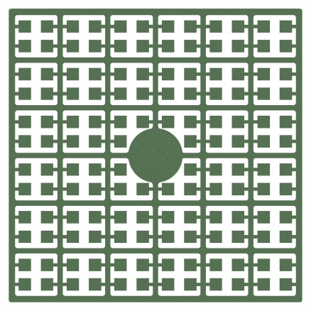 Pixelhobby Midi Perler 502 Mørk Støvet grøn 2x2mm - 140 pixels