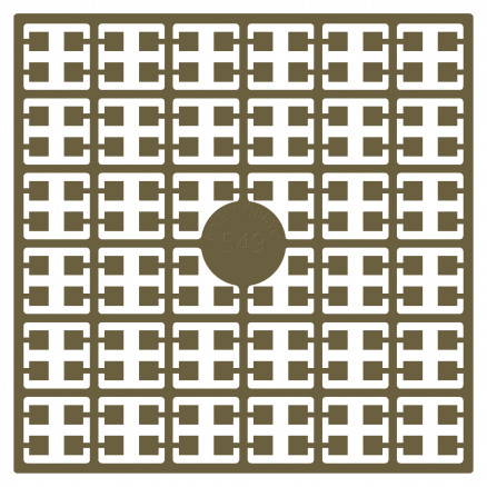 Pixelhobby Midi Perler 549 Mørk Mokka Beige 2x2mm - 140 pixels