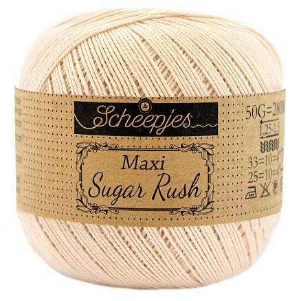 Scheepjes Maxi Sugar Rush Garn Unicolor 255 Nude