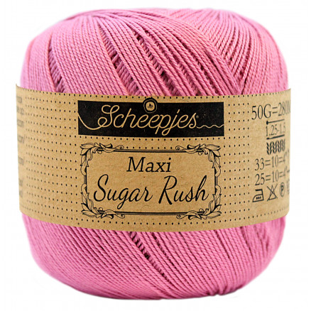 Scheepjes Maxi Sugar Rush Garn Unicolor 398 Colonial Ros