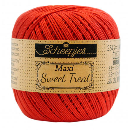 Scheepjes Maxi Sweet Treat Garn Unicolor 390 Poppy Rose