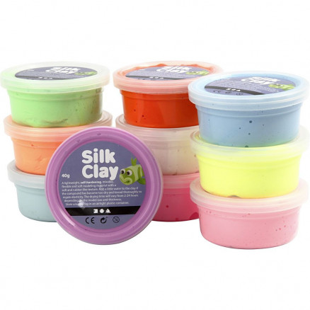 Silk ClayÂ®, ass. farver, Basic 2, 10x40g