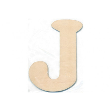 Træbogstav J 10x0,4cm - 1 stk