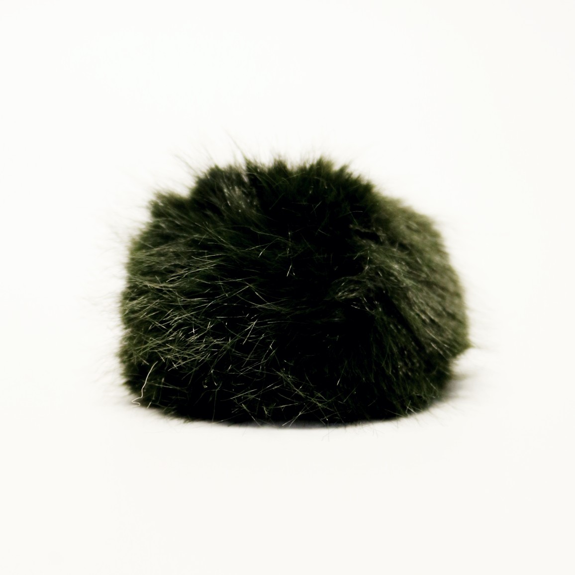 Pompon, poly-akryl, 80 mm, mørkegrøn