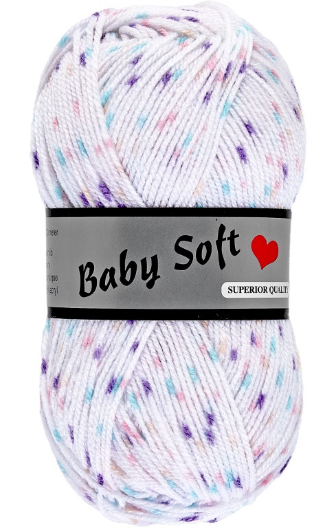 Baby Soft Multi, 50 g, lilla og blå, nr. 605