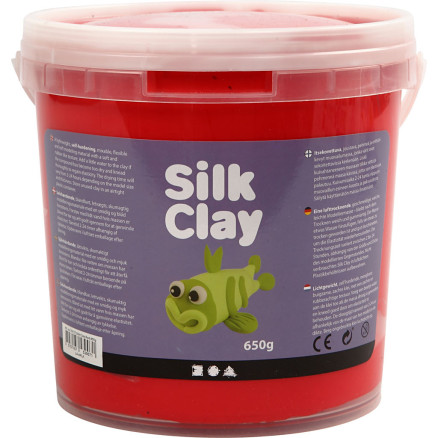 Silk ClayÂ®, rød, 650g/ 1 spand