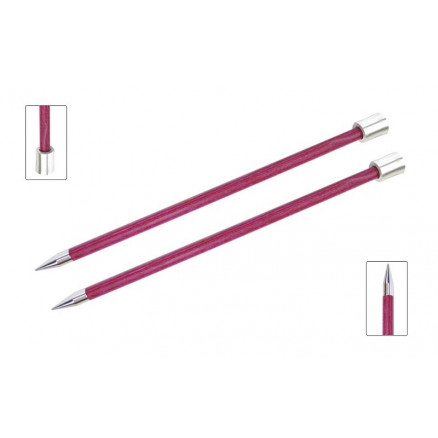 KnitPro Royalé Strikkepinde / Jumperpinde Birk 30cm 9,00mm / 11.8in US13 Fuchsia Fan