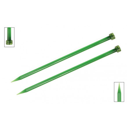 KnitPro Trendz Strikkepinde / Jumperpinde Akryl 25cm 4,50mm / 9.8in US7 Green