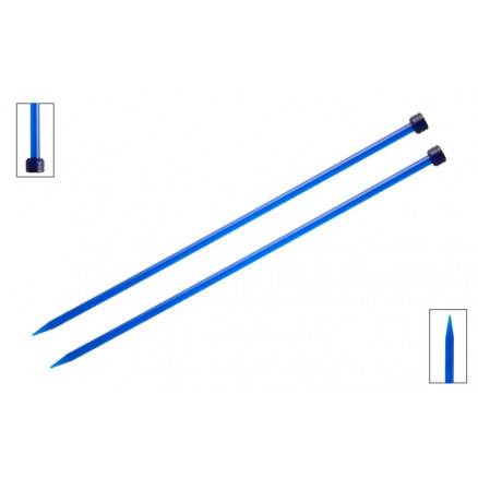 KnitPro Trendz Strikkepinde / Jumperpinde Akryl 25cm 6,50mm / 9.8in US10½ Blue