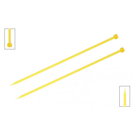 KnitPro Trendz Strikkepinde / Jumperpinde Akryl 30cm 6,00mm / 9.8in US10 Yellow