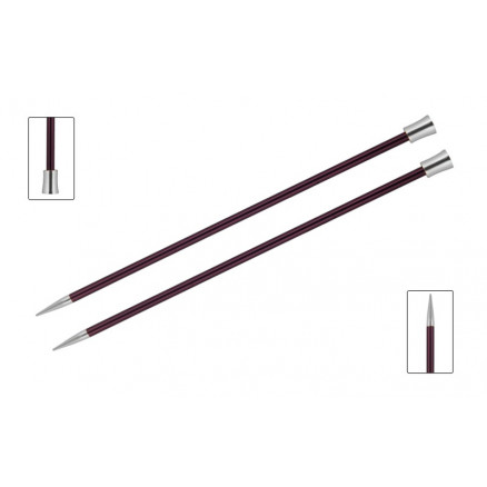 KnitPro Zing Strikkepinde / Jumperpinde Aluminium 35cm 12,00mm / 13.8in US17 Purple Velvet