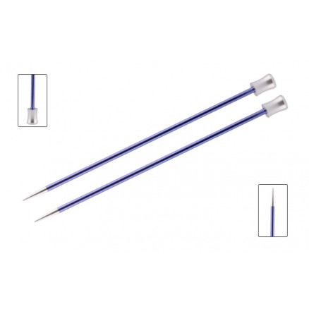 KnitPro Zing Strikkepinde / Jumperpinde Aluminium 40cm 4,50mm / 15.7in US7 Iolite